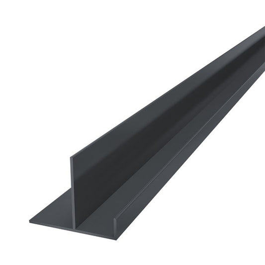 Anthracite Grey Horizontal Coastline Cladding Aluminium End Closer - Length 5m