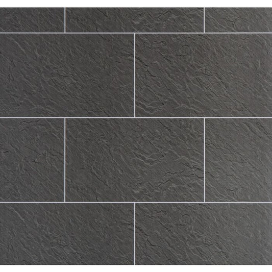 Guardian Riven Slate Grout Line Tile 10mm PVC Decor Cladding Panel - 2.4m x 1m