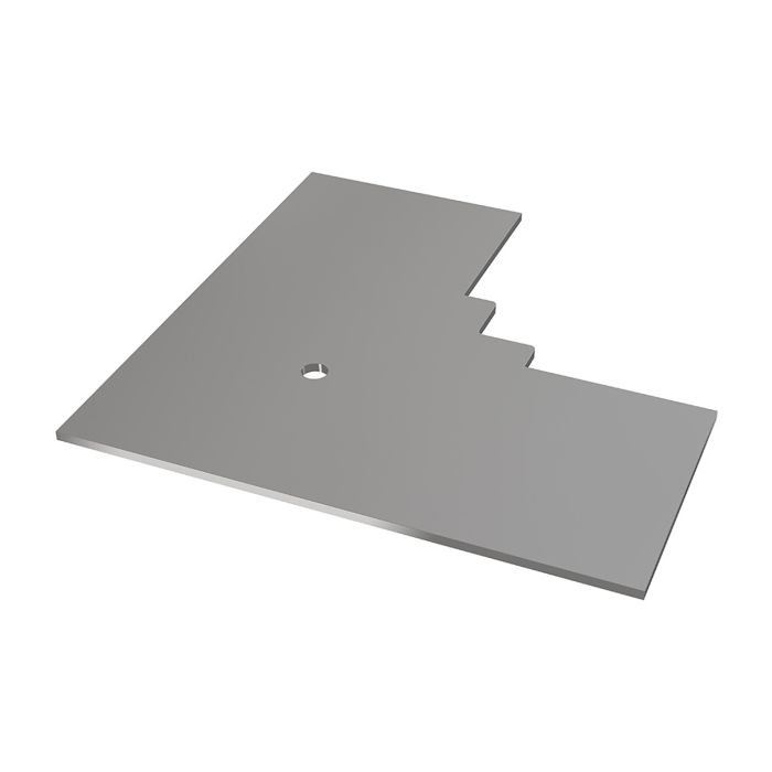 Moondust Grey Horizontal Coastline Cladding 90° Internal Corner End Cap