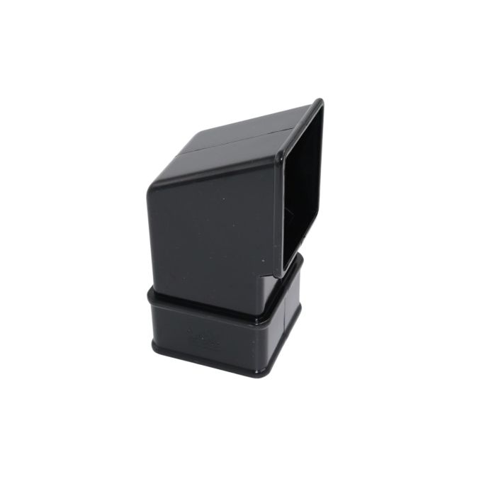 Black Square Guttering Shoe - 114mm