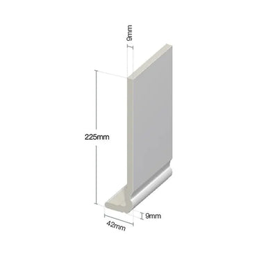 UPVC Fascia Capping Board – White, 5m x 225mm (Ogee)