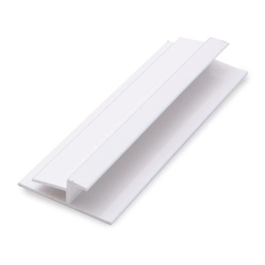 Guardian White PVC Decor Cladding 4/10mm Floor & Wall Joint Trim - 2.7m