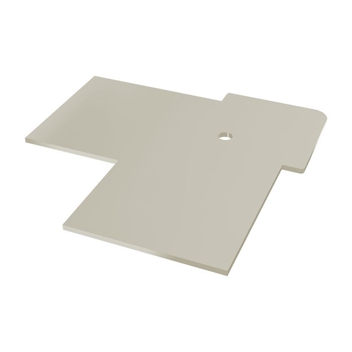 Oyster White Horizontal Coastline Cladding 90° External Corner End Cap