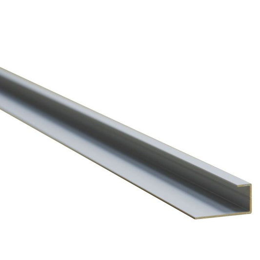 Satin Anodised Aluminium End Cap Trim for 11mm Panel - 2.42m Length
