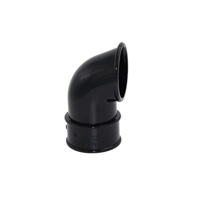 Black Round Guttering Downpipe Shoe - 112mm