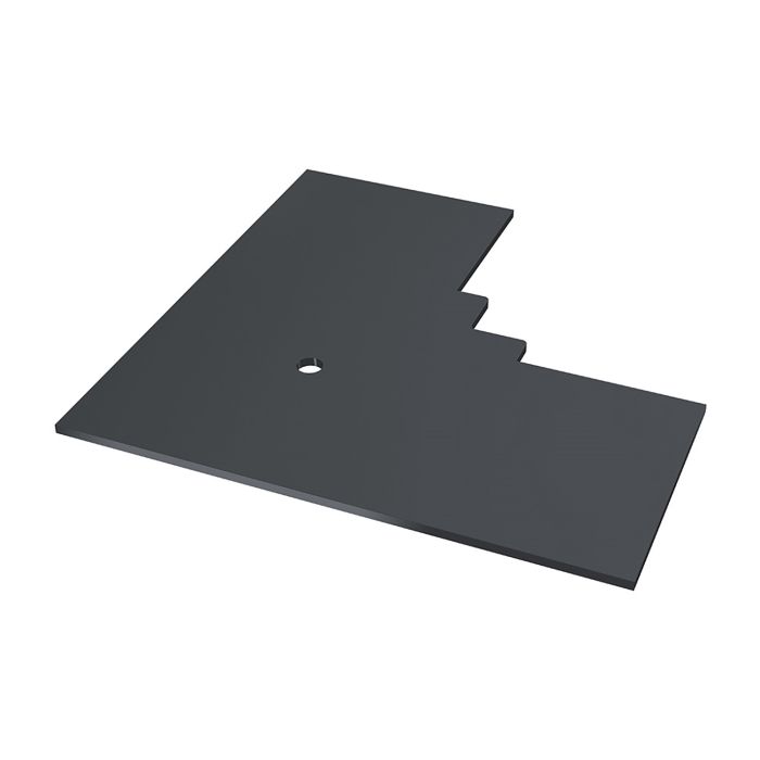 Anthracite Grey Horizontal Coastline Cladding 90° Internal Corner End Cap