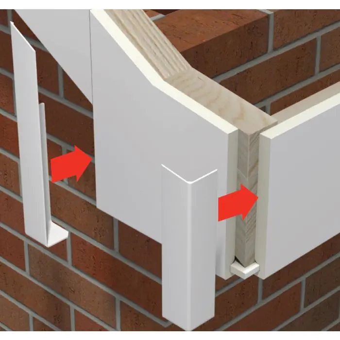 UPVC Fascia Corner Trim - Rosewood, 450mm