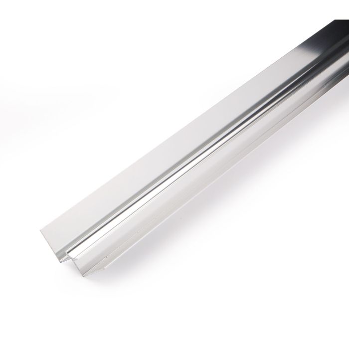 Guardian Decor Cladding Chrome Aluminium 10mm Internal Corner Trim - 2.4m
