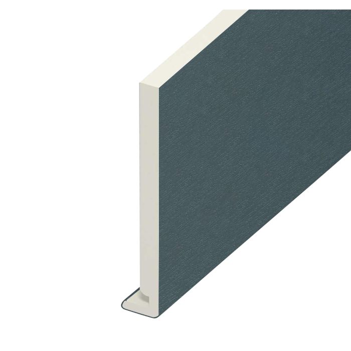 Eurocell Slate Grey Woodgrain Fascia Board - L 5m x W 175mm