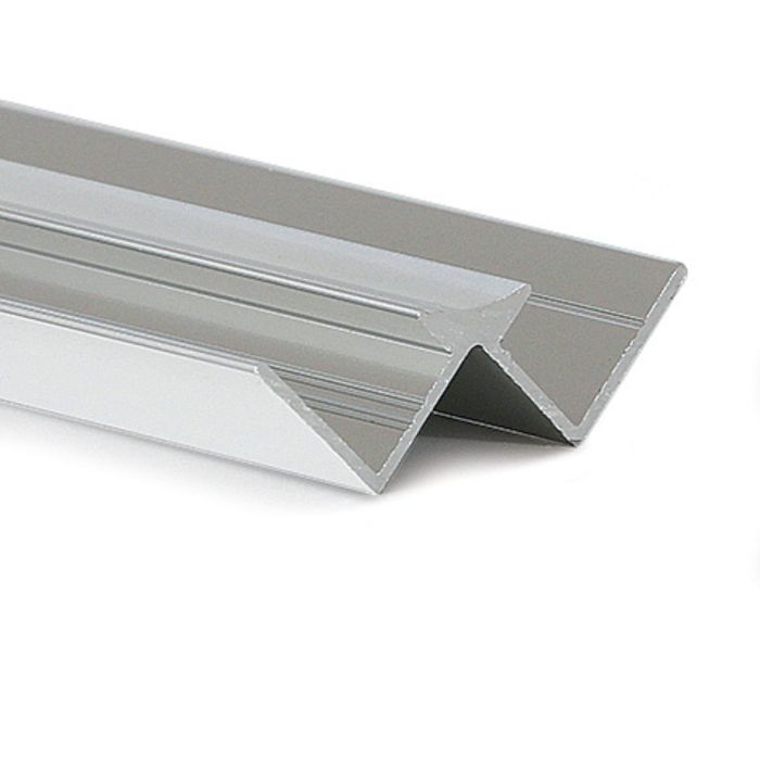 Guardian Decor Cladding Satin Aluminium 10mm Internal Corner Trim - 2.4m