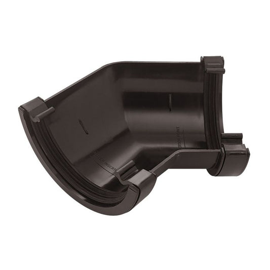 Black Half Round Guttering 135° Angle - 112mm