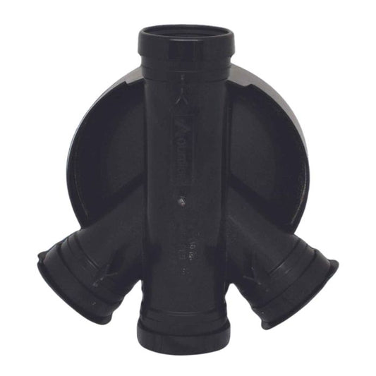 Black Underground Drainage Inspection Chamber Base - 320mm