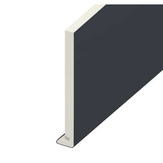 Eurocell Anthracite Grey Smooth Fascia Board - L 5m x W 200mm
