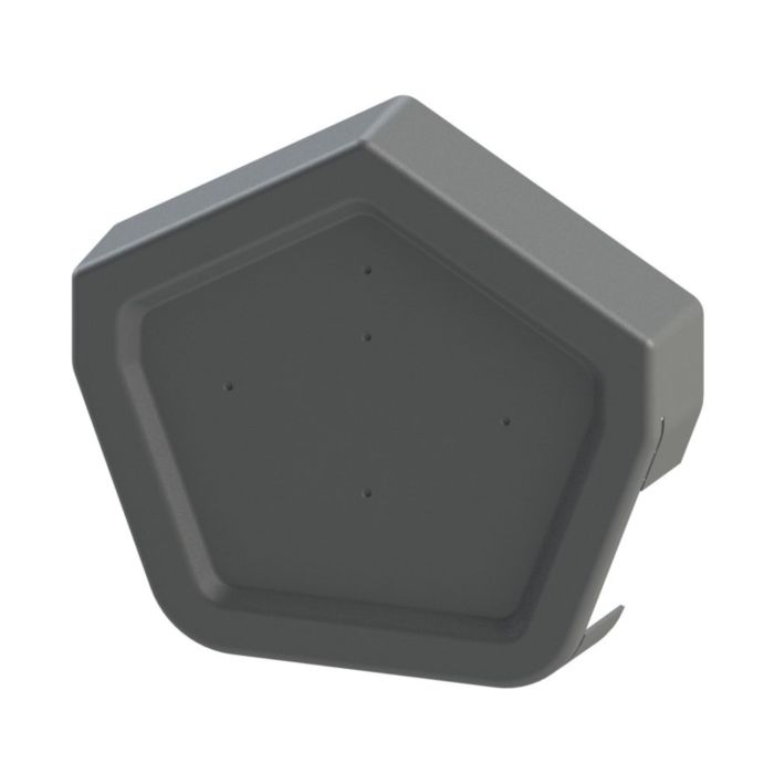 Grey Euroverge Universal Dry Verge Angled Ridge Cap - Length 245mm x Width 270mm