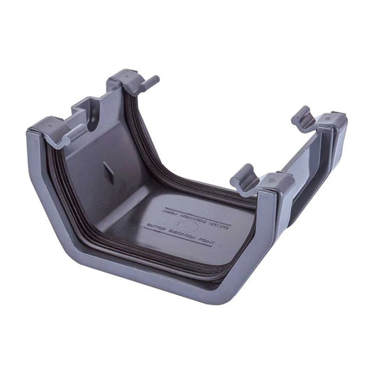 Anthracite Grey Square Guttering Union Bracket - 114mm