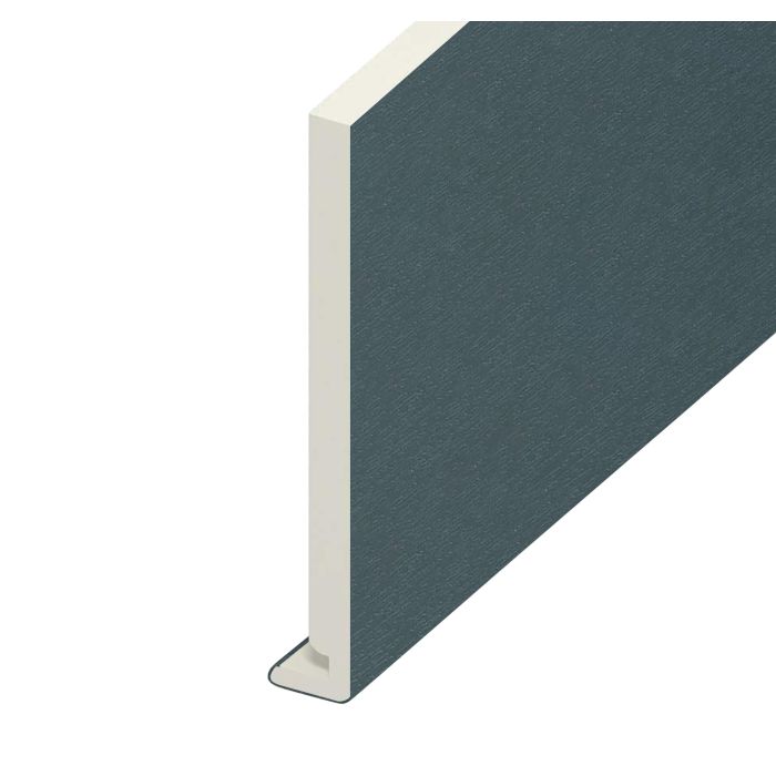 Eurocell Slate Grey Woodgrain Fascia Board - L 5m x W 225mm