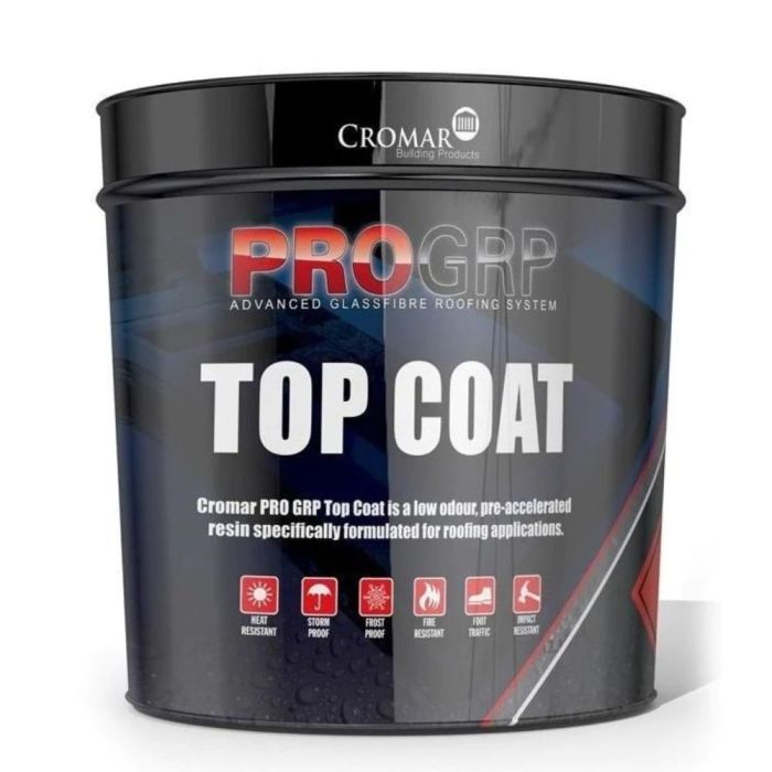Cromar Pro 25 Dark Grey GRP Fire Retardant Top Coat - 20KG