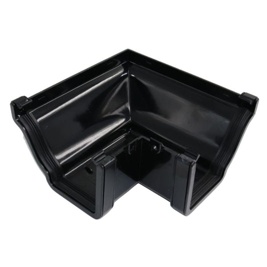 Black Ogee Guttering 90° External Angle - 135mm
