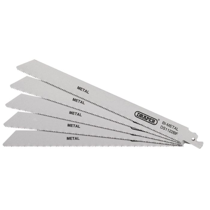 Draper Bi-metal 225mm Reciprocating Saw Blades Multi Purpose Cutting 14tpi - 5 Pack