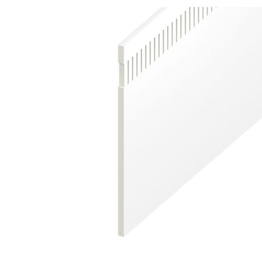 White Smooth 10mm Vented Flat Board - Length 5m x Width 400mm