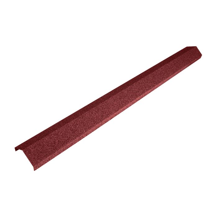 Metrotile Roof Antique Red Delta Ridge Cap - Length 1.365m x Width 25mm
