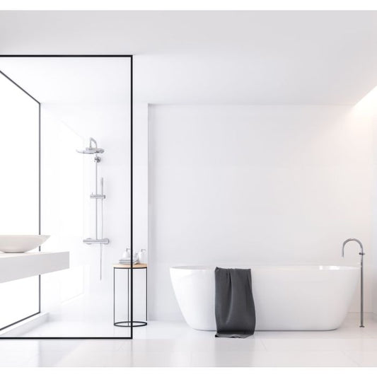 Storm White Gloss 10mm Bathroom Cladding Panel - 2.4m x 1m